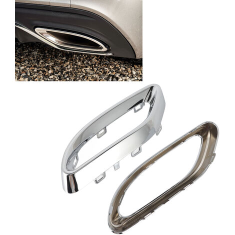 Eosnow Couvercle d'embout d'échappement chromé brillant, garniture de remplacement pour mercedes-benz A B C E GLC classe cls W177 W247 W205 W213 X253 C257
