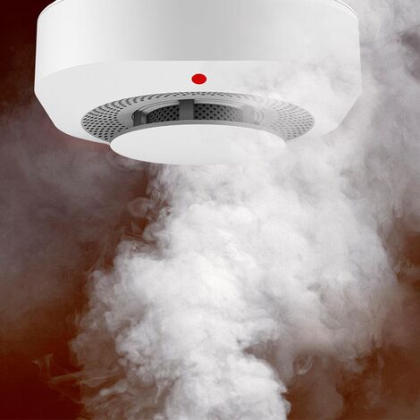 Jeffergarden Détecteur de fumée pour Tuya pour Zigbee, alarme incendie  intelligente à réponse rapide, alimentée par batterie blanche, pour la  maison