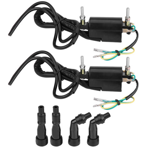 GARRYFIZH Accessoire de moto de bobine d'allumage en plastique + cuivre, bobine de résistance aux collisions de remplacement, extérieur pour Honda CB Kawasaki (1/5)