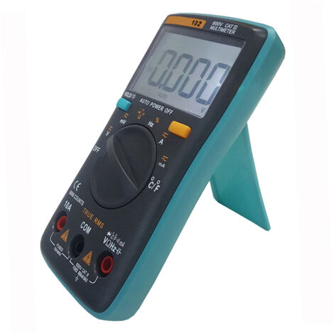 GARRYFIZH RICHMETERS RM102 True RMS Multimètre numérique LCD multifonctionnel DMM DC Tension AC Résistance de courant Diode Capacité Testeur de température Mesure Identification automatique de polarit (1/5)