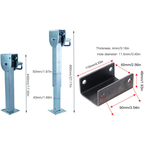 Manivelle Pour Cric De Remorque - Adaptateur Perceuse En Acier Inoxydable - Design Universel Hexagonal