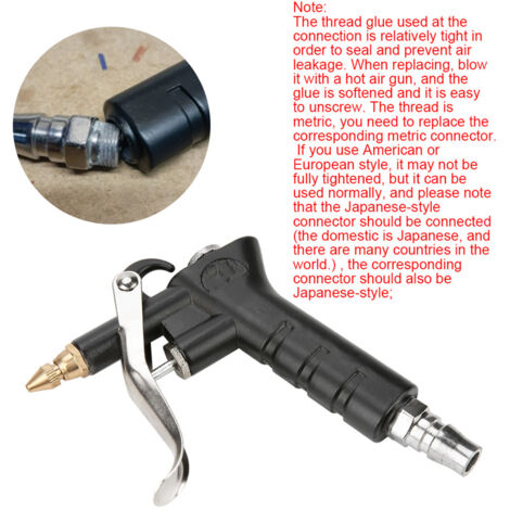 Pistolet à Air Comprimé (Air Blow Gun) - Métal - Entrée 7mm / Sortie 14mm - Uxcell