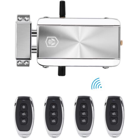 GARRYFIZH Serrure de porte électronique sans fil avec télécommande - Verrou électrique portail Intelligente de sécurité invisible,pour le bureau à domicile