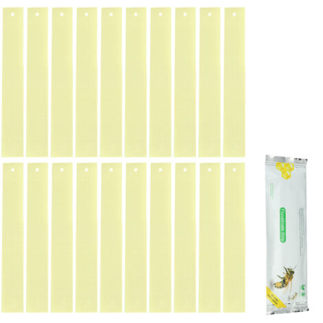 GARRYFIZH 20 Pcs Pro Apiculture Fluvalinate Abeille Acarien Varroa Outil Bandes Fournitures pour l'élimination des acariens de la ruche Varroa