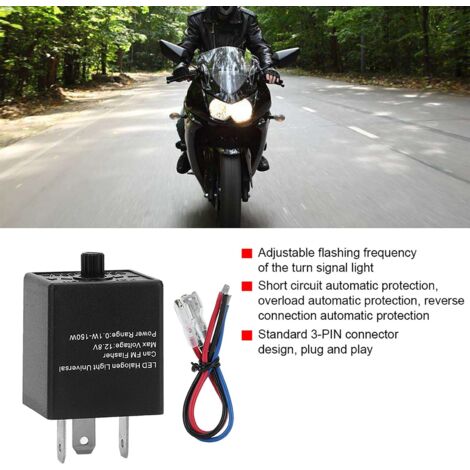 Relais De Clignotant Universel 12V 30A JD1912 - Étanche, Antichoc - 4 Broches - Lot De 5 - Pour Voitures Et Motos