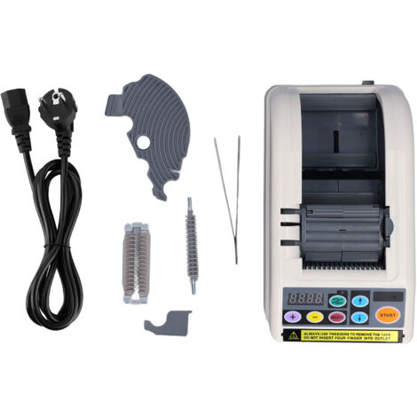 Jeffergarden Dévidoir automatique de ruban adhésif, longueur de coupe maximale 999 mm, coupe-ruban électrique pour largeur de 6 à 60 mm, UE 220-240 V (1/5)