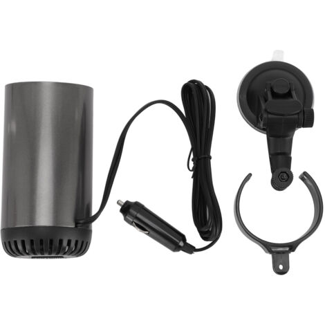 Climatiseur Voiture Allume Cigare Chauffage Voiture 12V 200W 2-en-1 - Dégivrage Et Ventilation - Rotation 360° - Prise Allume-cigare - Noir Chauffage 200w