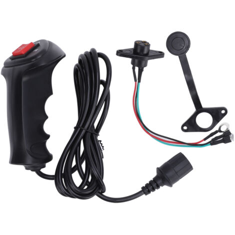 Jeffergarden Kit de télécommande de treuil de voiture avec câble de 7,5 pieds pour une sécurité accrue, des performances fiables, électrique, adapté aux camions, SUV et UTV (1/5)