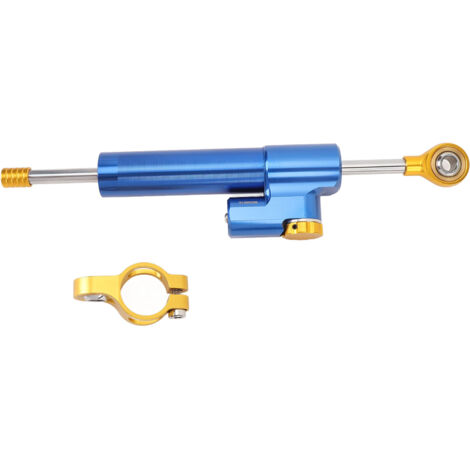 GARRYFIZH Amortisseur de direction de moto réglable de type universel pour augmenter la stabilité stabilisateur adapté à la moto bleu + or (1/5)