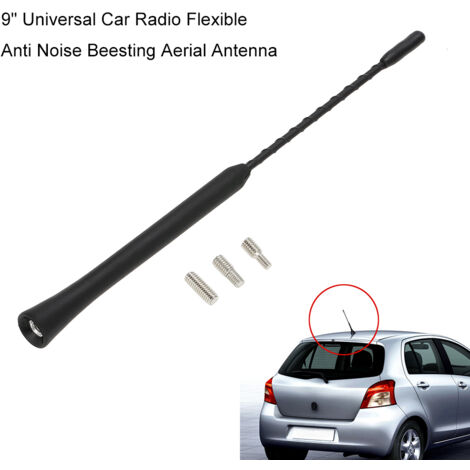Antenne Autoradio Passive Universelle AM/FM – Caoutchouc Souple Avec Amplificateur Intégré – Installation Facile Voiture Camion