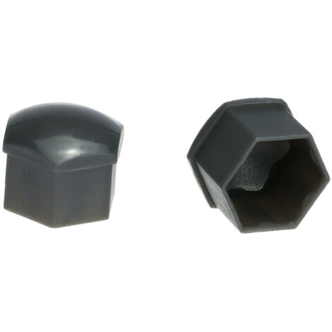 Gebildet Lot De 24 Capuchons D'écrous De Roue Hexagonaux Avec Ensemble D' Outils D'extraction Pour Voitures - 17 Mm - Noir Mat