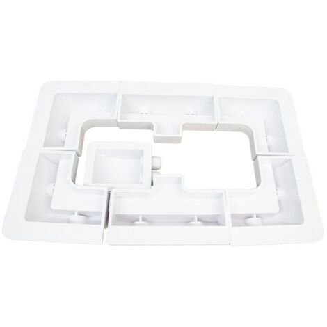 GARRYFIZH Support de montage pour panneau solaire, kit de toit ABS 7 pièces pour camping-cars, caravanes, camping-cars, abris de jardin, garages, terrasses, blanc (1/5)