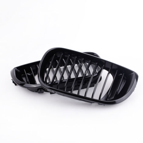 GARRYFIZH Calandre noire brillante (2 pièces) pour BMW Série 3 E46 4 portes (2002-2005) (1/5)