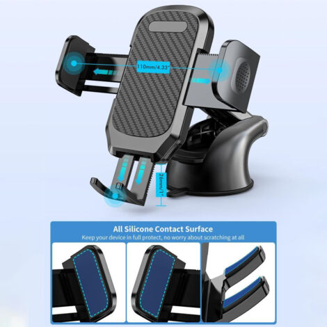 Support Téléphone Voiture Quad Lock à Ventouse - Bras Double Pivot - Compatible Coques Quad Lock - 10