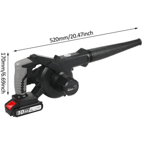 Souffleur Aspirateur 2 En 1 550W 3.3m³/min Avec 2 Batteries 4.0Ah - Léger Pour Feuilles, Neige, Poussière Et Poils D'Animaux