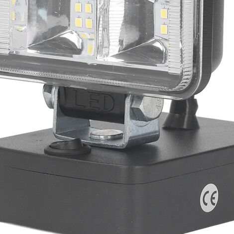 Lampe De Travail LED Sans Fil – Avec Batterie 18V, Orientable, Pour Chantier