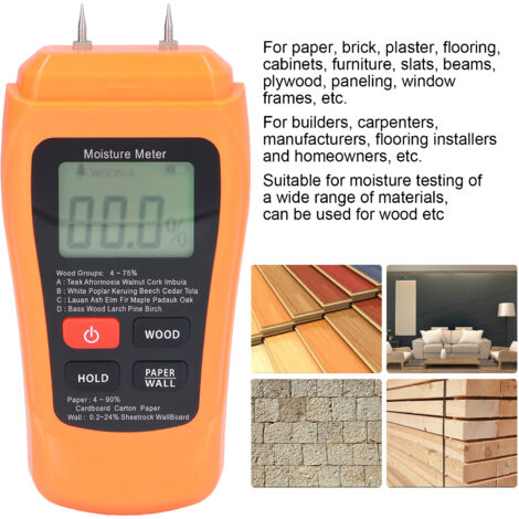 RISEPRO Détecteur D'Humidité Pour Bois, Mur, Maçonnerie - Mesure Précise Et Non Invasive