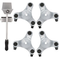Jeffergarden Ensemble de transport de meubles Silver Lifter Moving Plate for Heavy Objects Bearing 400KG