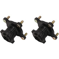 NOENNULL Lot de 2 moyeux de Roue de Frein Avant de 17 mm et 20 mm avec 3 boulons de roulement pour Quad 110 125 ATV Go Kart