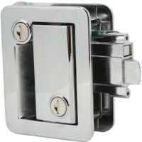 Serrure De Porte D'Entrée Camping-Car AOWINHIT - Loquet De Sécurité Pêne Dormant En Alliage D'Aluminium Noir Pour Remorque Et VR