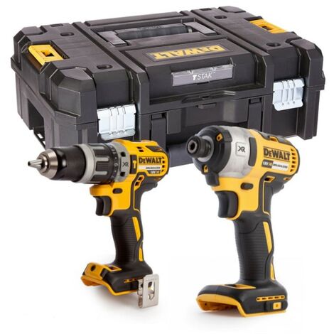 Dewalt – Perceuse-visseuse 18V DCK266NT – Pack 2 outils DCD796 DCF887 – Moteur Brushless – Couple 205Nm pour vissage précis