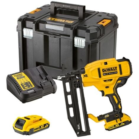 Dewalt DCN662D2-QW Finisseuse sans balais 16GA XR 18V 2 x 2.0Ah Batterie, Chargeur avec coffret