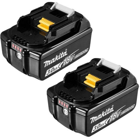 Makita – Batteries 18V Li-Ion 3,0 Ah – Lot de 2 – BL1830BX2 – Compatible avec outils Star Protection – Charge rapide en 30 min (1/2)