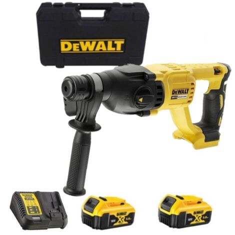 Dewalt – Perforateur-burineur 18V 2,6J – Moteur Brushless – SDS-plus – 3 modes – 2 batteries 5,0Ah – Pour béton et briques