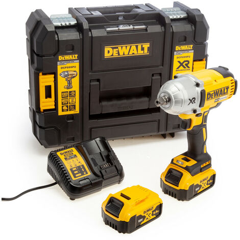 Boulonneuse à chocs 18V Li-Ion BL 950 Nm (2x5.0Ah) en coffret TSTAK - DEWALT DCF899P2
