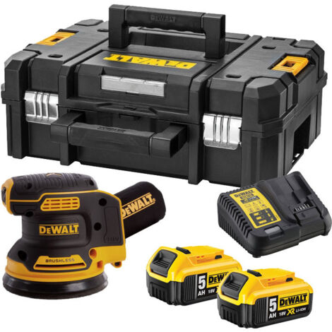 Dewalt DCW210P2 Ponceuse excentrique 125 mm 18V Brushless + en TSTAK + 2 X 5,0 Ah Batteries + Chargeur