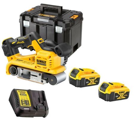Dewalt – Ponceuse à bande sans fil 18V DCW220P2QW – Vitesse réglable 8000-13500 orb/min – Sac à poussière et connexion aspirateur – Pour bois dur