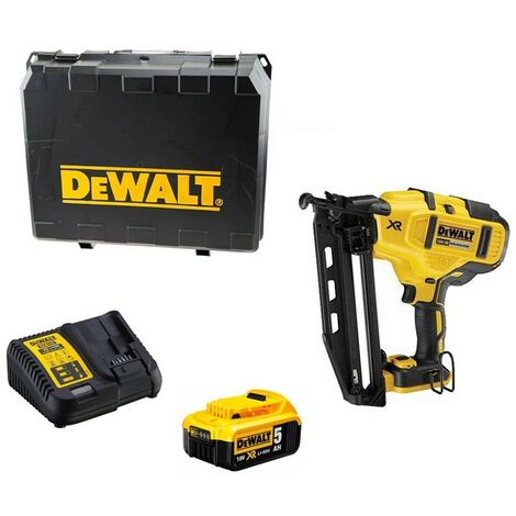 Dewalt DCN660P1-QW Cloueur de finition à batterie 16Ga XR 18V 1 X 5,0Ah Li-Ion (sans charbon)