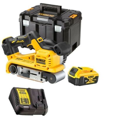 Dewalt DCW220P1-QW Ponceuse à bande XR 18V Li-ion bruhless - 1 X 5.0 Ah batteries + chargeur en Tstak