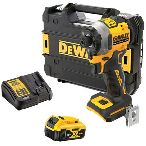 Dewalt – Visseuse à chocs ultra compacte 18V DCF850P1TQW – Moteur Brushless – Couple 205Nm – 1 x 5Ah Li-Ion – Accès zones confinées