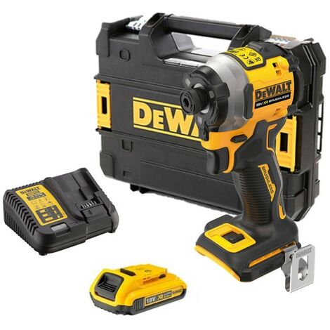 Dewalt – Visseuse à chocs ultra compacte DCF850D1T – 18V – Moteur Brushless – Couple 205Nm – Avec 1 batterie 2.0Ah – Accès zones confinées