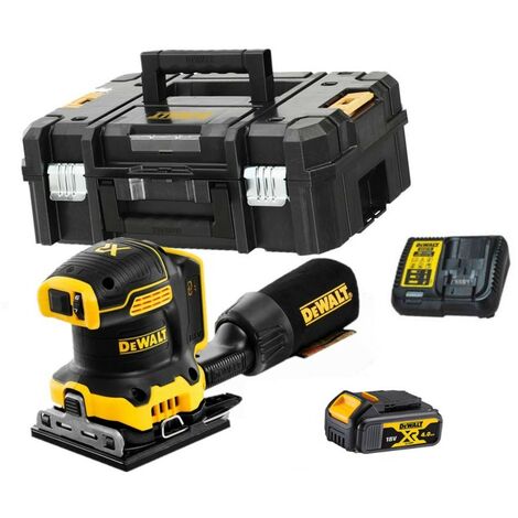 Dewalt DCW200M1 Ponceuse vibrante sans fil 18 V 108x115 mm + 1 x 4,0Ah Batteries + Chargeur + Coffret T-STAK