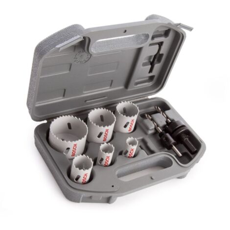 Jeu De 9 Scies Trépan Bosch Progressor - Diamètres 19 à 83 Mm - Pour Bois, Métal, Installations électriques