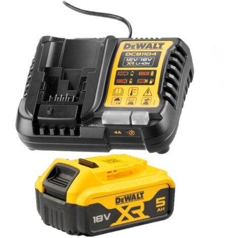 Dewalt DCB1104P1-QW Pack 1 X 5.0 Ah Batterie - XR - 18V - Li-Ion + Chargeur