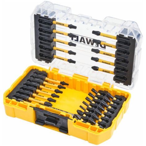 Dewalt – Jeu d'embouts à choc 31 pcs DT70738TPOSQZ – Longueur 25/57 mm – Empreintes Ph2, Pz2, T10, T15, T20, T25, T30 – Pour applications intensives