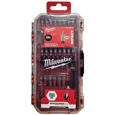 Milwaukee 4932492009 Lot de 38 PIÈCES - Shockwave