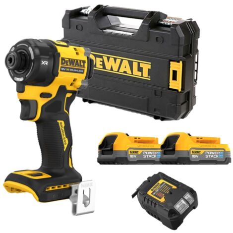 Dewalt – Clé à choc hydraulique sans fil 18V avec 2 batteries 1,7Ah – Couple max 56Nm – Moteur sans balais – Prise magnétique 1/4" (1/10)