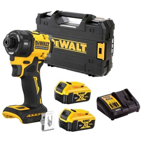 Dewalt – Visseuse à chocs hydraulique 18V DCF870P2T – Moteur Brushless – Couple 56Nm – 2 batteries 5.0Ah – Compacte pour espaces restreints – Coffret TSTAK - DCF870P2T-QW