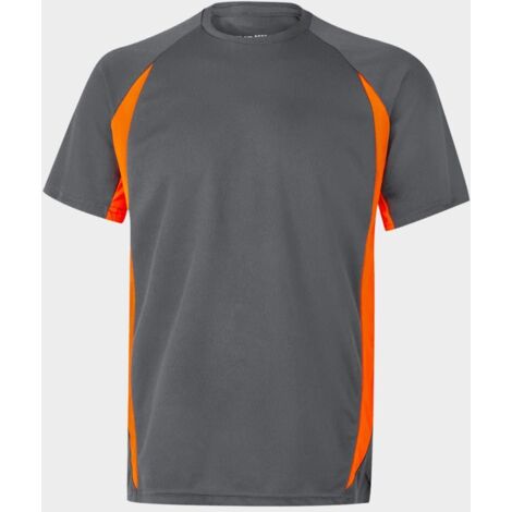 Velilla, T-shirt bicolore, 100% PE, gris/orange, 10550108/19 n.2XL (1/2)