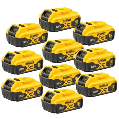 Dewalt DCB184P10 Lot de batteries 10 x DCB184 18V Li-Ion XR - 10 X 5.0Ah