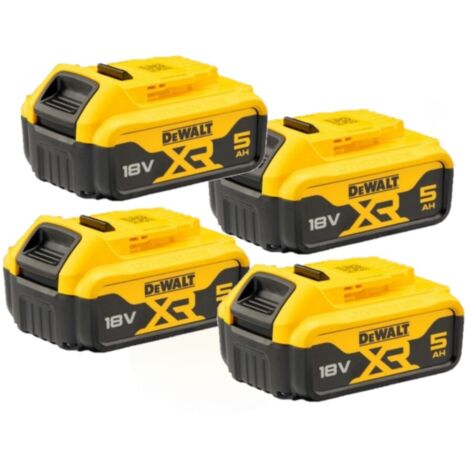 Dewalt DCB184P4 Lot de batteries 4 x DCB184 18V Li-Ion XR - 4 X 5.0Ah