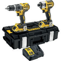 Dewalt – Pack perceuse à percussion DCD796 – visseuse à chocs DCF887 18V – DCK266D2 – 2 batteries 2.0Ah – Moteur sans charbon