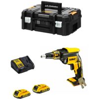 Dewalt – Visseuse placo 18V DCF620D2 – 2 batteries 2.0Ah et chargeur inclus – Moteur brushless pour vissage rapide en série – Coffret TSTAK - DCF620D2T-QW