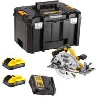 Dewalt DCS572H2-QW Scie circulaire XR 18V 184 mm - 2 X 5.0 Ah batteries Powerstack + chargeur en coffret