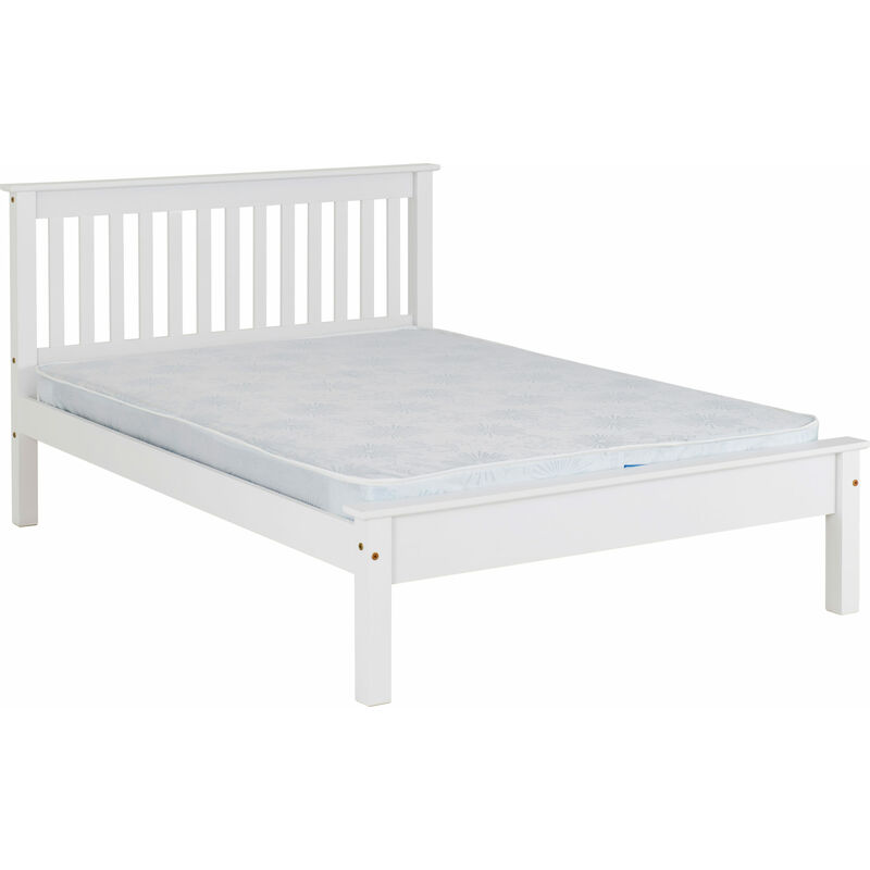 Monaco white low foot deals end bedstead