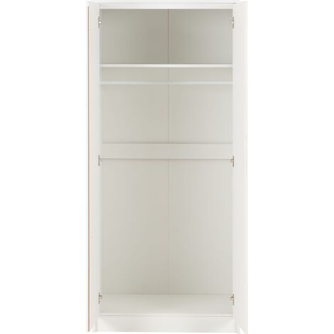 Malvern 2 Door Wardrobe - L50.5 x W80 x H180 cm - White